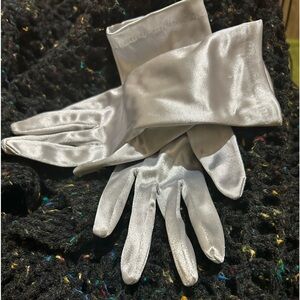 Vintage Nylon shirt silver gloves.